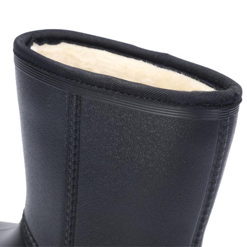 Сапоги из ЭВА-трубы, черные, зимние, теплые, бархатные, хлопковые, нескользящие, для рыбалки, для воды, страховые, для труда, для дождливой погоды