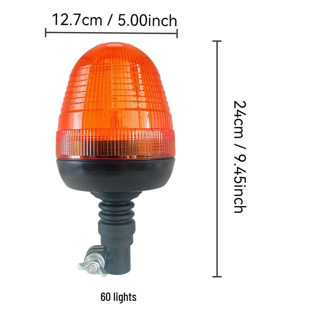 Universal 12V/24V LED Rotating/Flashing Warning Light for Combine Harvester Tractors