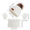 New Baby Hat Gloves Scarf Suit Autumn Winter Knitteed Kids Hat Gloves Scarf Set Warm Fleece Lining Girls & Boys Beanie Hats High Neck Scarf
