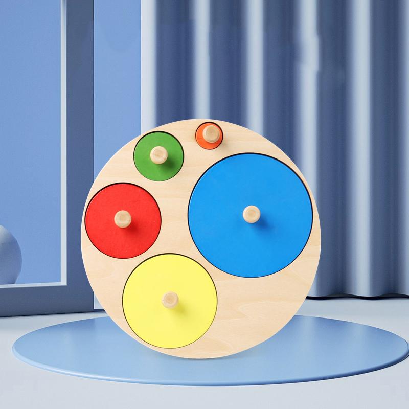 1 шт. деревянная головоломка геометрической формы для детей, трехмерная доска для захвата рук, детские развивающие игрушки для раннего развития