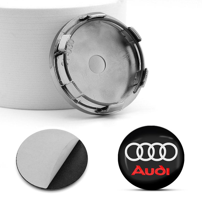 Car Wheel Center Hub Caps Sticker Emblem Accessories for Audi QUTTRO Q5 B7 B6 B9 SLINE RS Q3 Q7 S3 S4 S5 A3 A4 B8 8P 8V A6 C7 A5