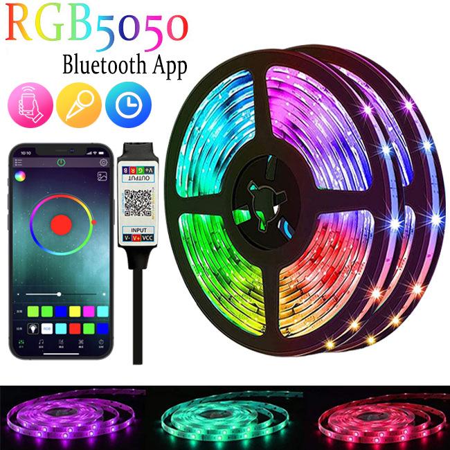 USB Bluetooth 5050 RGB светодиодная лента - 5 В низкое напряжение, красочное атмосферное освещение для фона стены за телевизором