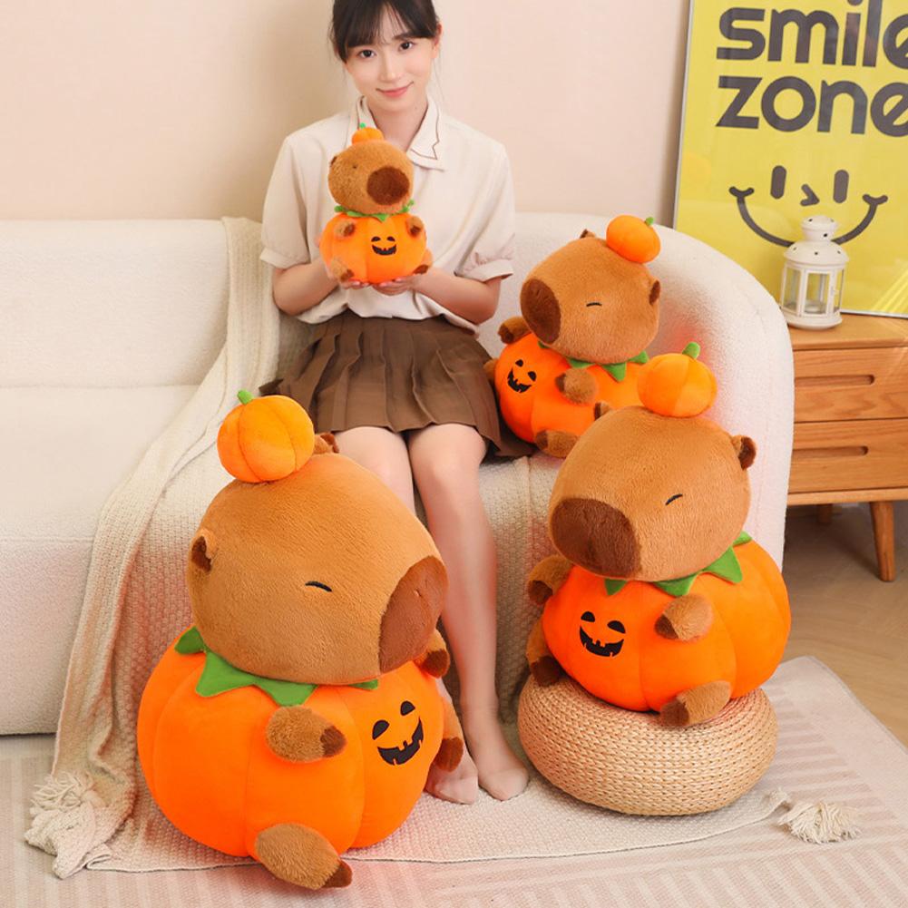 Pumpkin Animal Plush Toy Halloween Cute Pumpkin Stuffed Animals Soft Plushie Pillow Gifts For Boys Girls