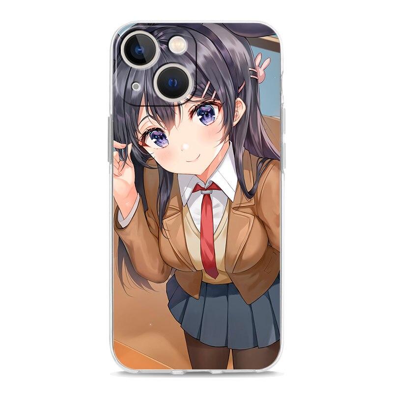 Rascal Does Not Dream of Bunny Girl для iPhone 14 13 11 12 Pro Max X XR XS Чехол для телефона для iPhone 14 7 8 Plus SE Прозрачный мягкий чехол