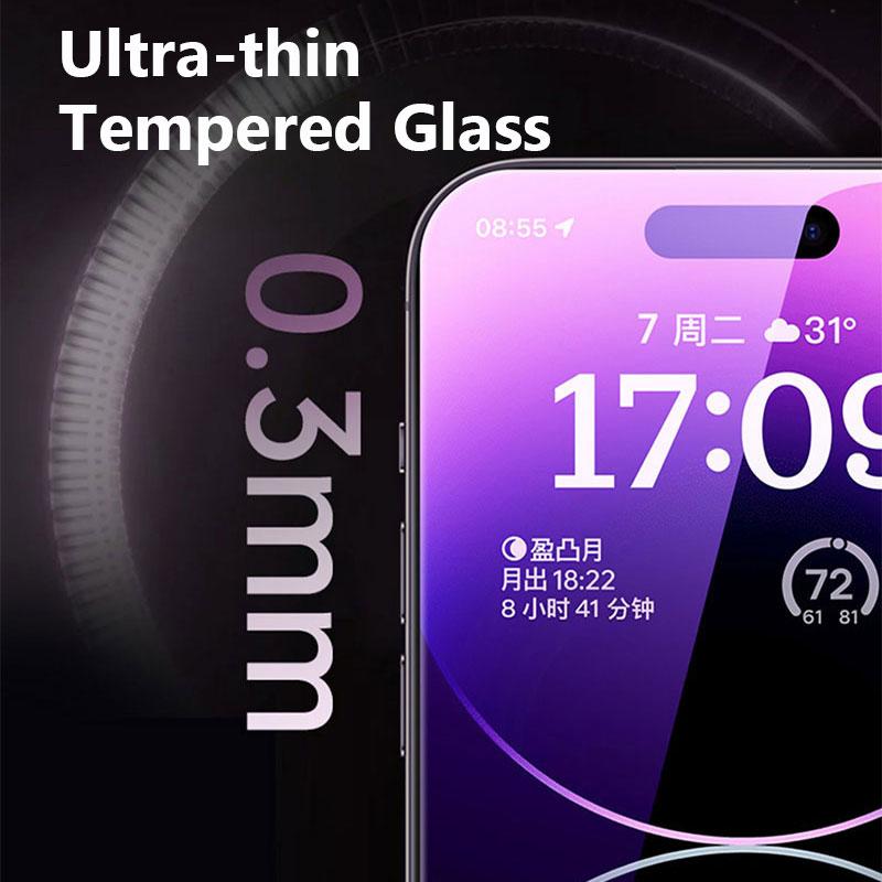 3Pcs Tempered Glass for iPhone 14 13 12 11 15 16 Pro Max Mini Screen Protector for iPhone XR X XS MAX SE 2020 Protective Glass