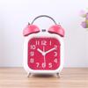 3-дюймовый будильник на батарейках, громкий механический будильник со стереоскопичной ночной подсветкой, не тикающий