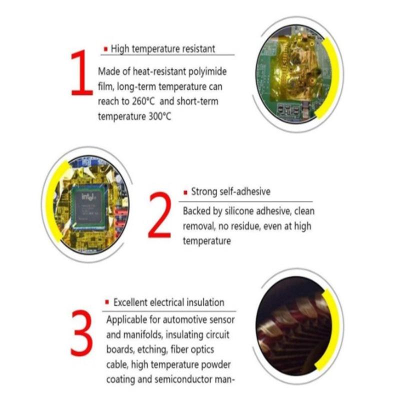 High Temp Tape Polyimide High Temperature Resistant Tape Silicone Adhesive