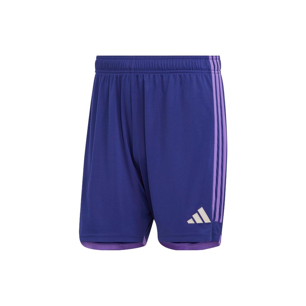 Adidas FW22 Afa A Sho Striped Logo Straight Football Shorts Men Shorts Purple HB9213