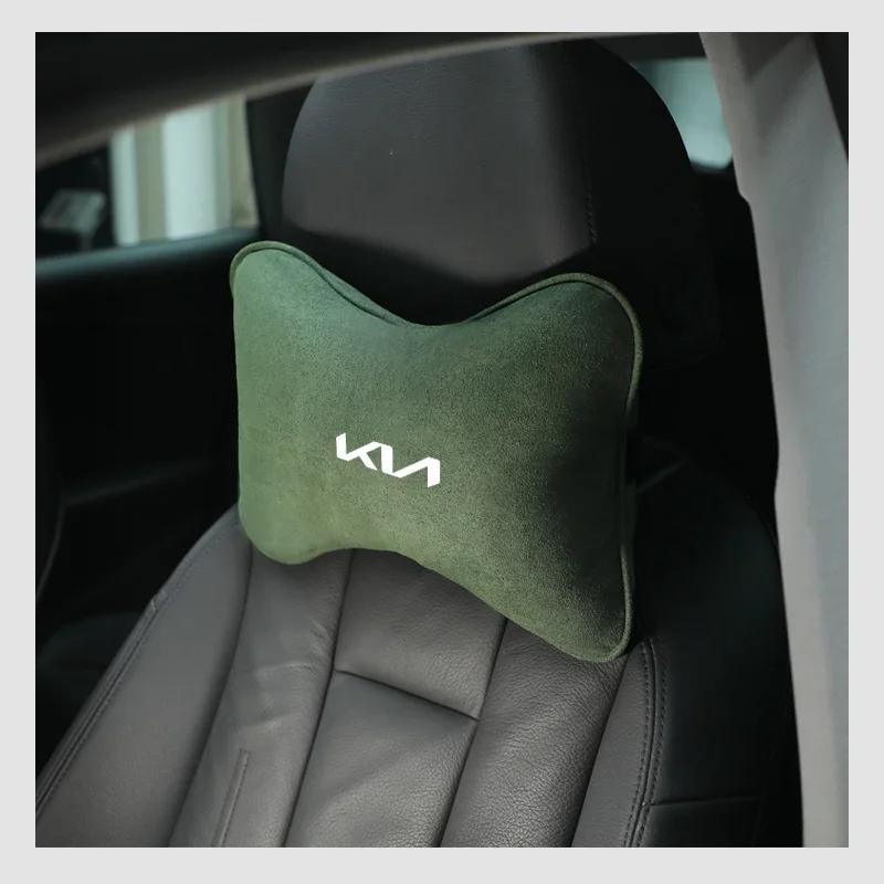 QDIM8 Soft Car Headrest Pillow Neck Rest Cushion Support Seat For Kia Ceed Sportage Picanto Cerato Seltos Soul Rio 3 4 5 2021 2020 GT
