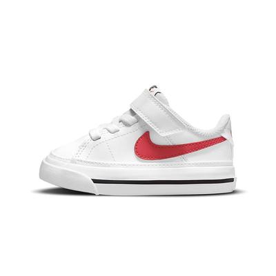 Кроссовки Court Legacy TD White University Red Baby черные DA5382-105