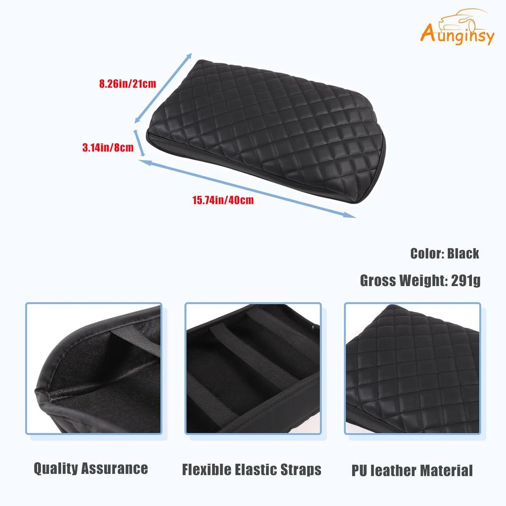 Aunginsy Кожаный чехол-протектор центральной консоли автомобиля, совместимый с Kia Sorento 2021-2025, крышка подлокотника центральной консоли, накладка на крышку подлокотника сиденья, протектор крышки