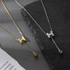 FY-0190 925 Sterling Silver H Letter Tassel Necklace for Women Versatile Trendy Niche Design Collarbone Chain