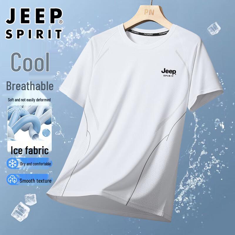 JEEP SPIRIT Men's Ice Silk Short Sleeve T-Shirt