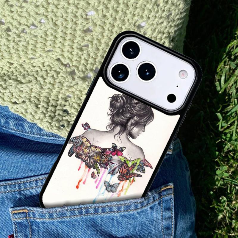 Beautiful Butterfly Nature Wildlife Soft Phone Case Cover for IPhone 11 12 13 14 15 16e 17 Pro Max Coque for IPhone 17 Air