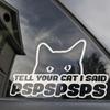 СКАЖИ СВОЕМУ КОТУ, Я СКАЗАЛ PSPSPSPS креативные и забавные наклейки для фанатов и любителей мультфильмов, высокое качество для автомобилей, грузовиков, мотоциклов и ноутбуков