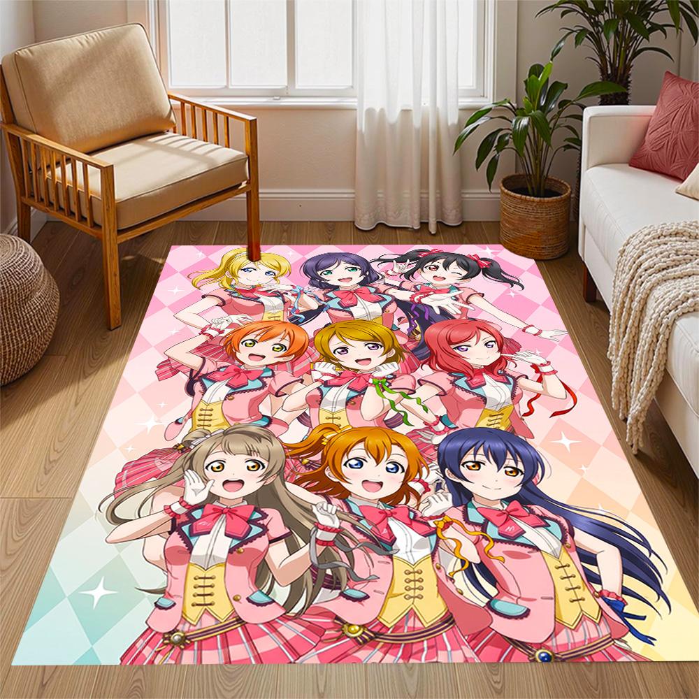 Girl Power Celebration Floor Mat Suitable for Outdoor Dining Room Kitchen Playrooms Anti-slip Rug Anime Office Decor Gift for Festivals