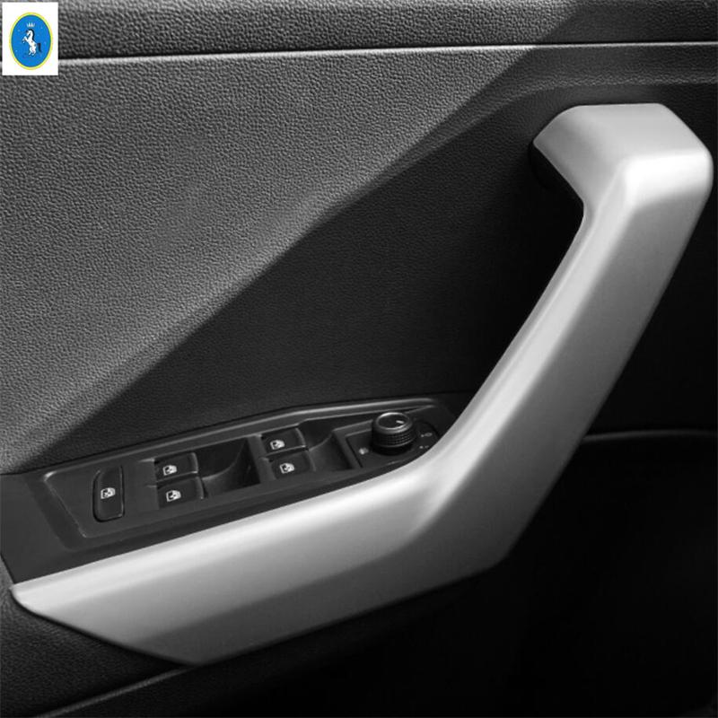 Matte Car Window Glass Lift / Water Cup Holder / AC Air Outlet Cover Trim ABS Accessories For Volkswagen T-Roc T Roc 2018 -