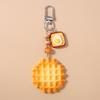 New Resin Simulation Coffee Keychain Women Girls Donut Bread Key Ring Pendant for Handbag Decor DIY Key Chain Jewelry Gifts