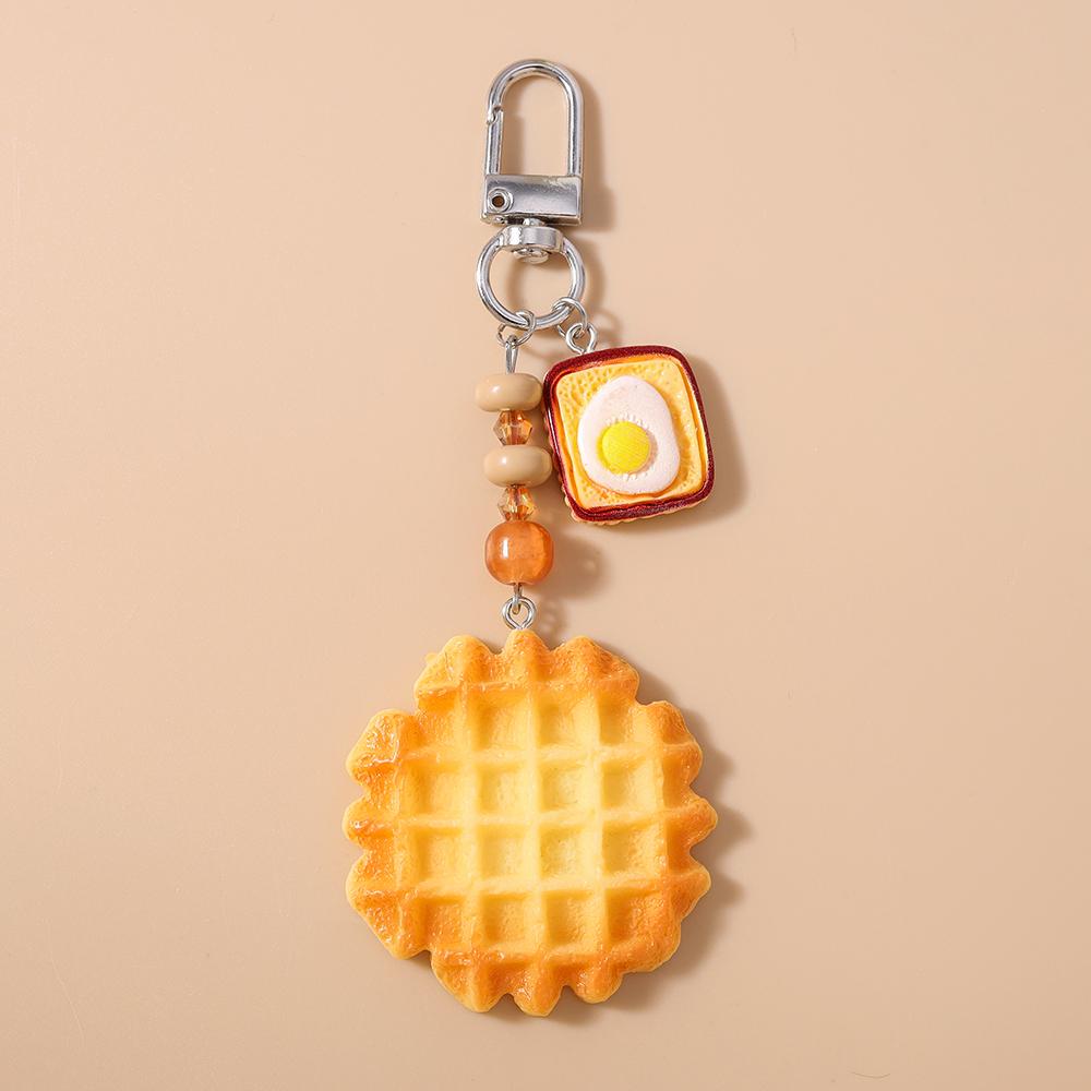 New Resin Simulation Coffee Keychain Women Girls Donut Bread Key Ring Pendant for Handbag Decor DIY Key Chain Jewelry Gifts