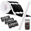 120Pcs/Roll Blackboard Stickers With Erasable Pen Waterproof Chalkboard Labels for Home Kitchen Storage Spice Jars Bottles Tags