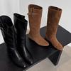 Балетки Женские Ботинки Мода До середины икры Зимняя обувь Дизайнерские Готические Ботинки Новый Тренд для ходьбы Комфортные Челси Mujer De Botas