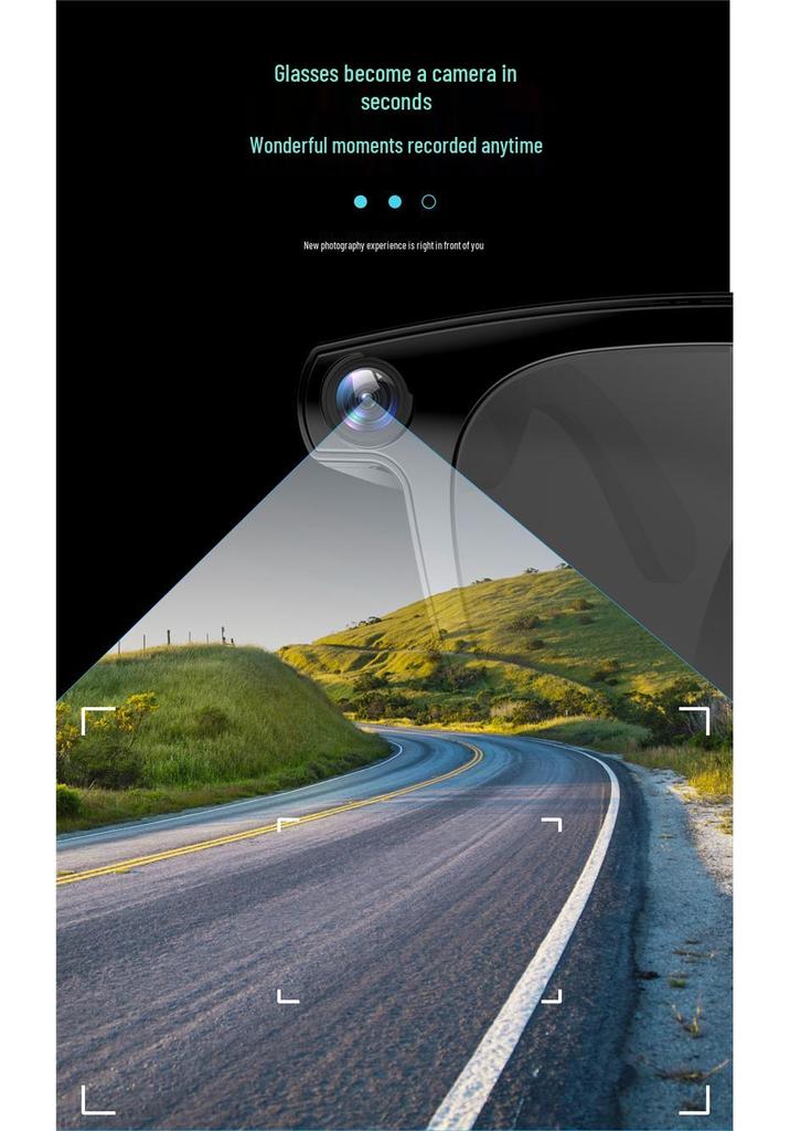 AI Smart Glasses with 800W Camera, Anti-shake, Photo Translation, Call Recording, Voice Assistant - Model CY01-01