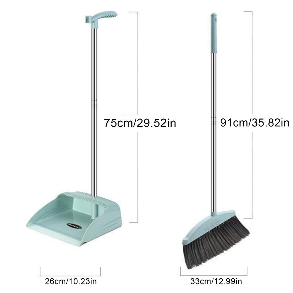 Broom and Dustpan Set for Home - Dust Pans with Long Handle | Outdoor Indoor for Home Kitchen Room Office | Must Haves for Home