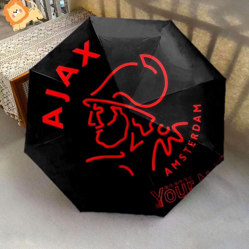 1 шт. Автоматический складной зонт - AFC Ajax, узор с индивидуальным названием, портативный и складной дизайн с 8 спицами, Рождественские и Дни рождения