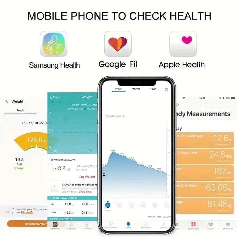 1 шт. Умные весы для измерения жировой массы тела, включая рекомендации по питанию, ежедневные планы питания и советы по питанию - для фитнеса и здоровья