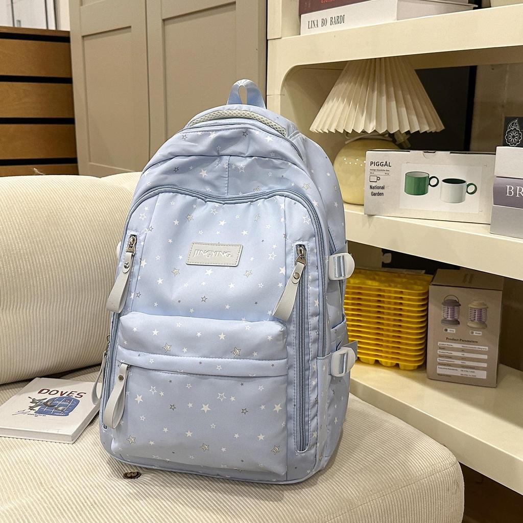 Mori Style Cute Star Backpack: High-End, Lightweight, Large Capacity for Middle School Students