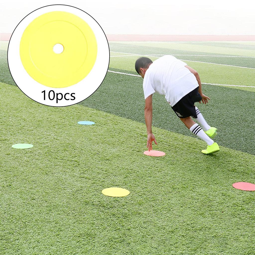 10Pcs Flat Cones Non Slip Training Spot Markers for Boxing Baseball Soccer
