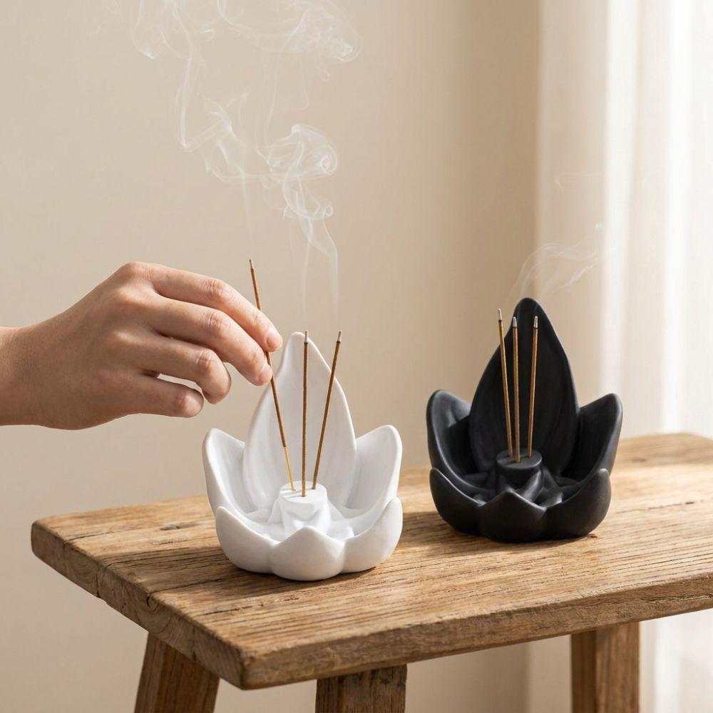 3 Hole Lotus Tabletop Incense Base 3D Printing Lotus Incense Stick Lotus Incense Burner  Purify Air