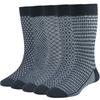 5 Pairs Men's Cotton Classic Mid-Calf Business Round Neck Four Seasons Socks Comfortable Breathable Work Socks