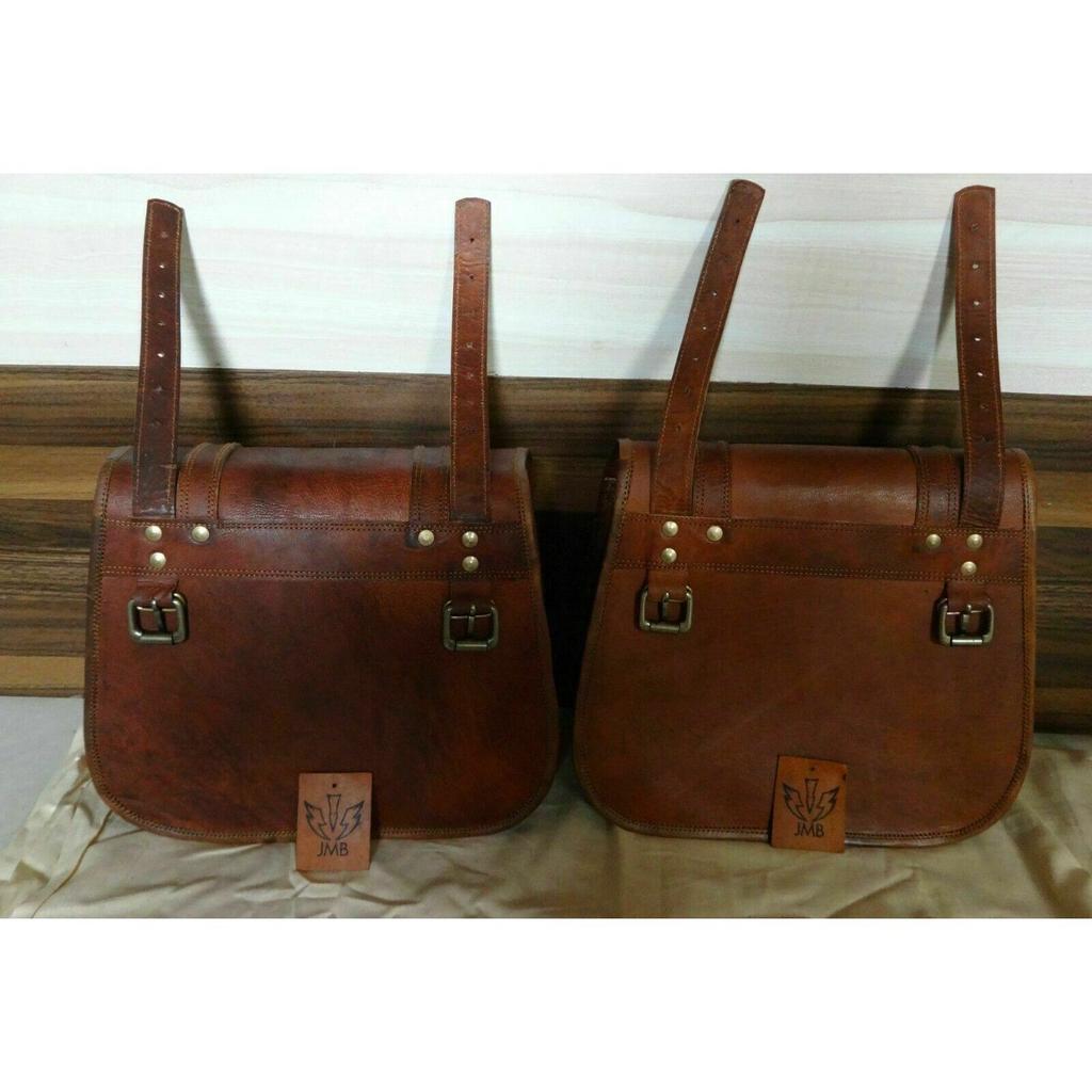 Perfect Bag Leather Pouch Bags Saddle Bag Goat Leather Side Motorcycle Almost