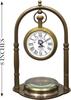 Clock Desk Vintage Table Top Antique Tabletop Brass Decorative Gift