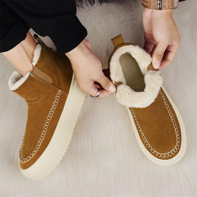 Зимние новые теплые повседневные мужские хлопковые туфли на толстой подошве, легкие и удобные высокие спортивные хлопковые туфли 39-44