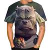 Summer Men's T-shirt Fierce Bulldog 3D Printed Cool Design Personalized Harajuku Style Boxing T-shirt Fashion Streetwear