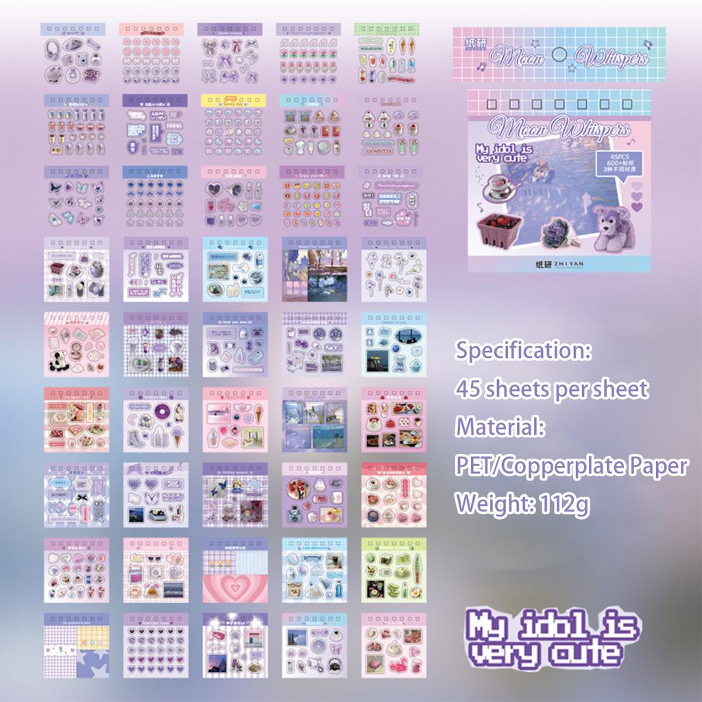 Creative Sticker Book Colorful Holiday Coil Sticker Album Compact Portable Stickers for Journaling Scrapbooking DIY Crafts