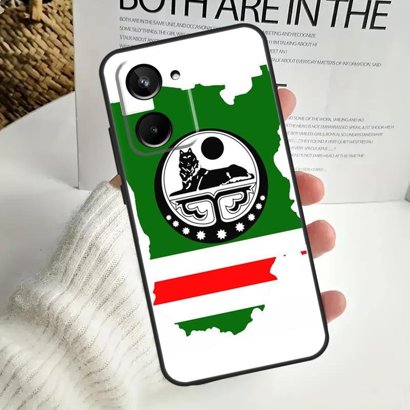 Флаг Чечни Чеченский Волк Чехол Для Realme 9 10 11 12 Pro Plus GT5 GT Neo5 C21Y C25s C30 C31 C33 C35 C51 C53 C55 C67