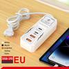 Розетка-зарядное устройство USB с несколькими портами, настенное зарядное устройство на 4 порта, универсальная сетевая планка питания для телефона