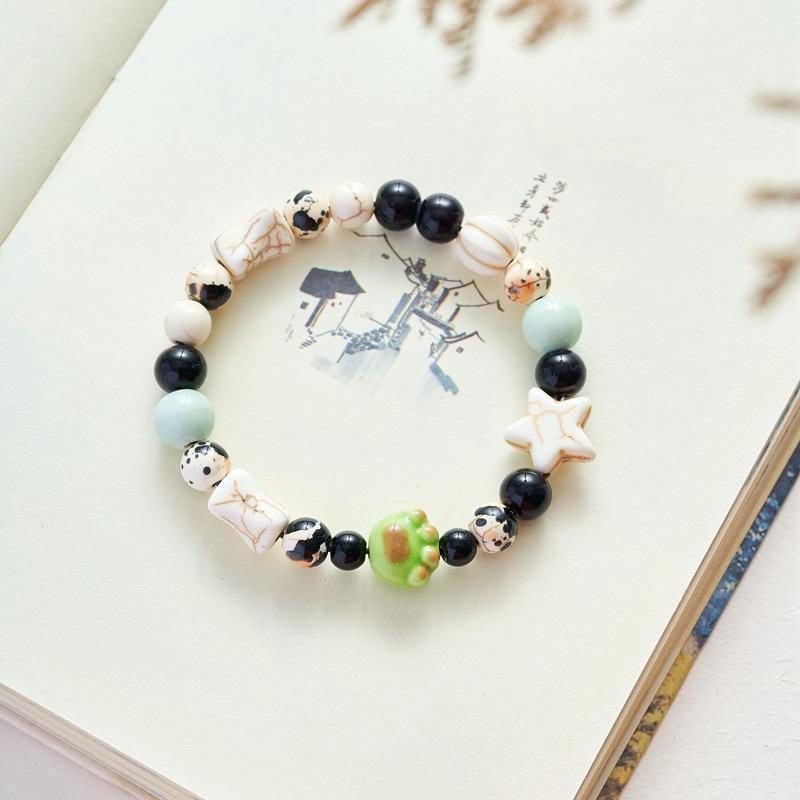 Керамические украшения Милый браслет с медведем Женский браслет Одинарная петля Подарок