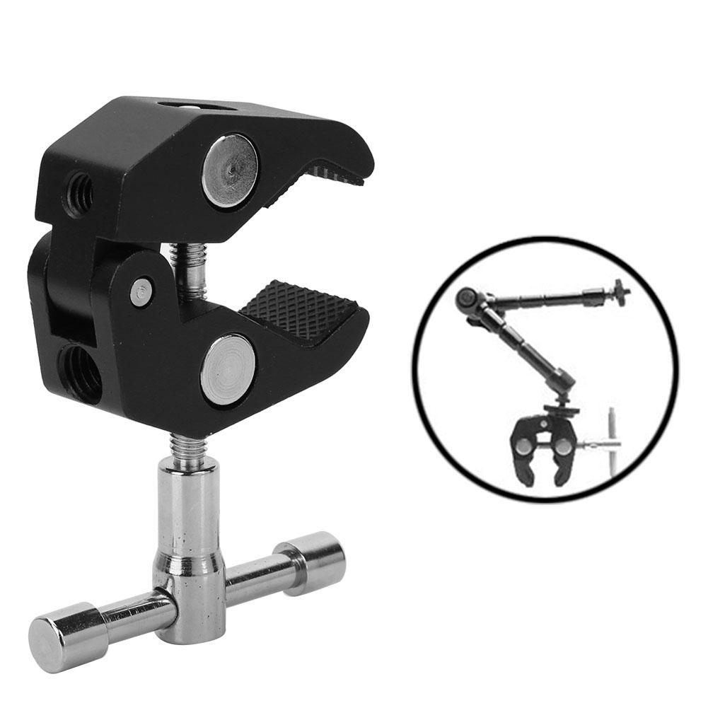 Durable Aluminum Alloy Large Crab Clamp Clip for DSLR Camera Monitor Flash Light