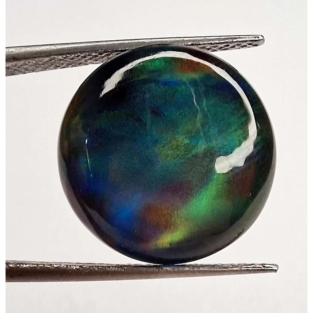 Beautiful Natural Fire Opal Doublet 12-14 Ct Round Cut Certified Loose Gemstone