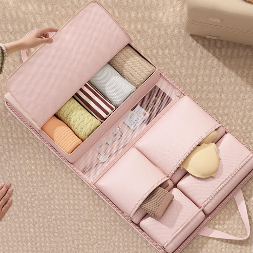 Multi Pockets Innerwear Separation Bag 7 in1 Foldable Trip Handbag Travel Handbags