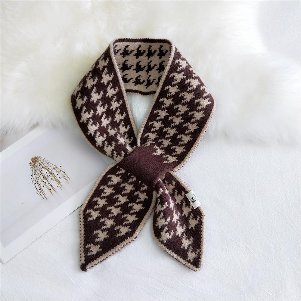 Knitted Wool Scarf Women's Autumn Winter Solid Color Fashion Warm Scarf