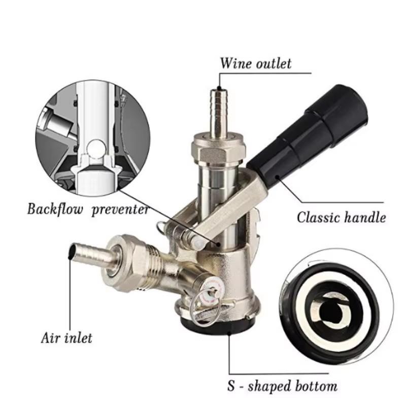 Соединительная муфта для бочонка Диспенсер для разливного пива для домашнего пивоварения Соединительная головка для домашнего пивоварения Диспенсер для вина и пива