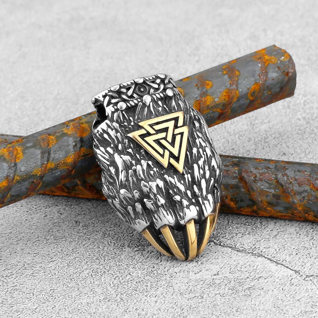 Скандинавский мужской винтажный кулон из нержавеющей стали, мужской модный кулон Viking в стиле панк с когтями медведя, байкерский мужской панк-подарок