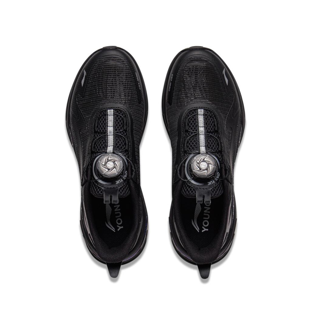 Li Ning Kids Sports Lifestyle Series Comfortable Shock Absorption Rebound Breathable Support Low-Top Casual Shoes Kids Sneaker Black YKCV046-1