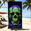 Hip Hop Punk Skull Pattern Microfiber Beach Towel 2D Flat Printed Sandproof Waterproof Cute Picnic Mat Travel Essentials