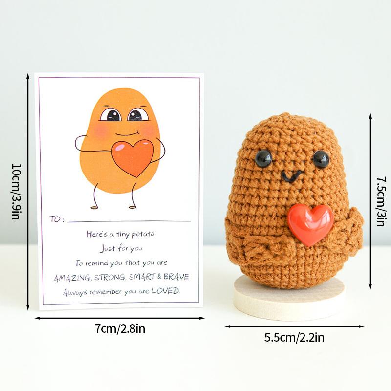 Вязаный крючком картофель, искусственный вязаный крючком картофель, набор игрушек, настольные аксессуары, украшение для комнаты, офиса, рабочего стола, украшение для детской комнаты, домашний декор